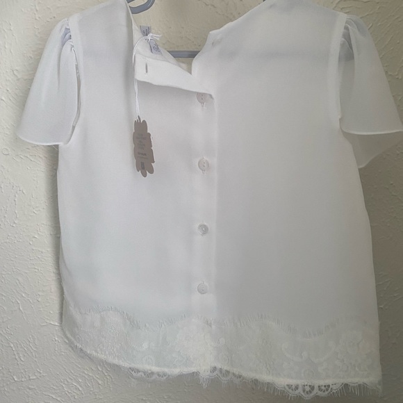 Patachou Girls White Lace Blouse - Picture 6 of 7